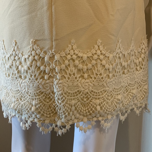Cream colored dress with lace, Sugarlips sz Large - Picture 6 of 8
